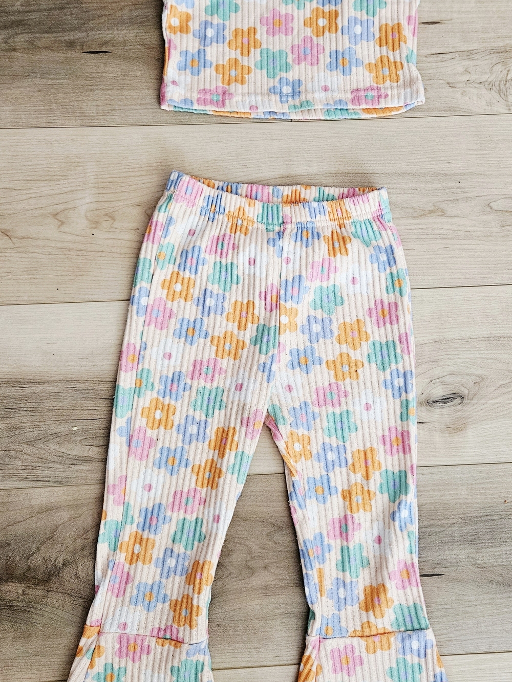 Floral Flare Pants And Top